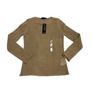 Jones New York Open-Knit Crochet Sweater SZ Med